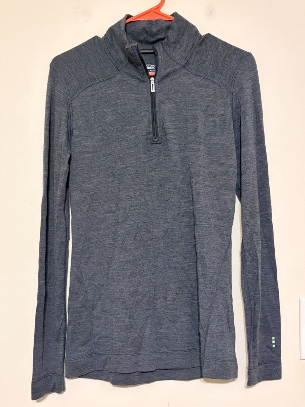 Women's Smartwool Merino 250 Base Layer 1/4 Zip Gray Size Medium